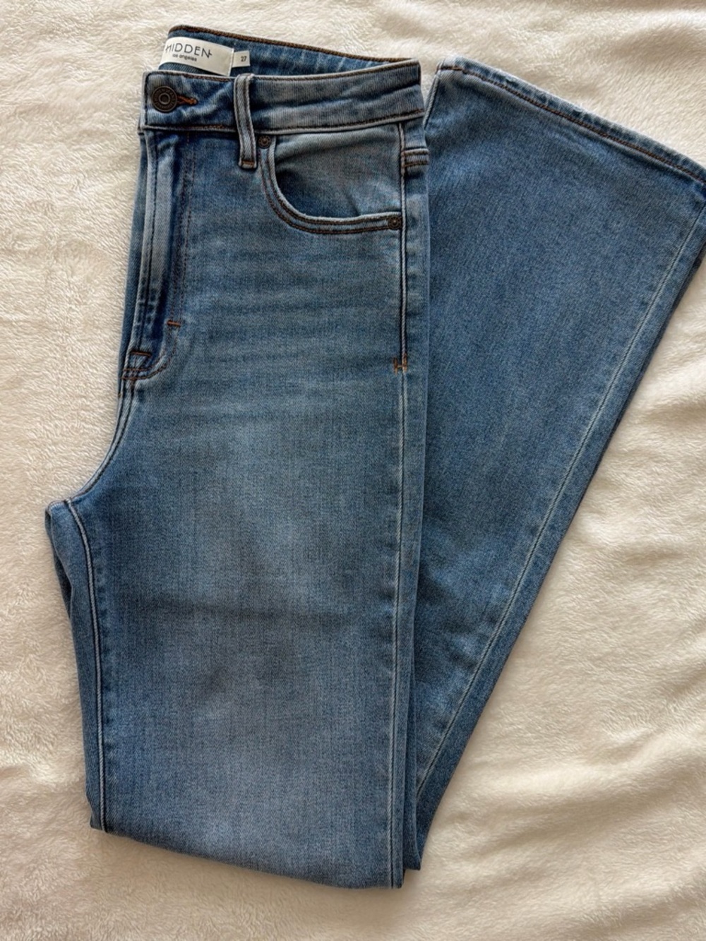 MIDDEN Light Blue High-Rise Flare Jeans
